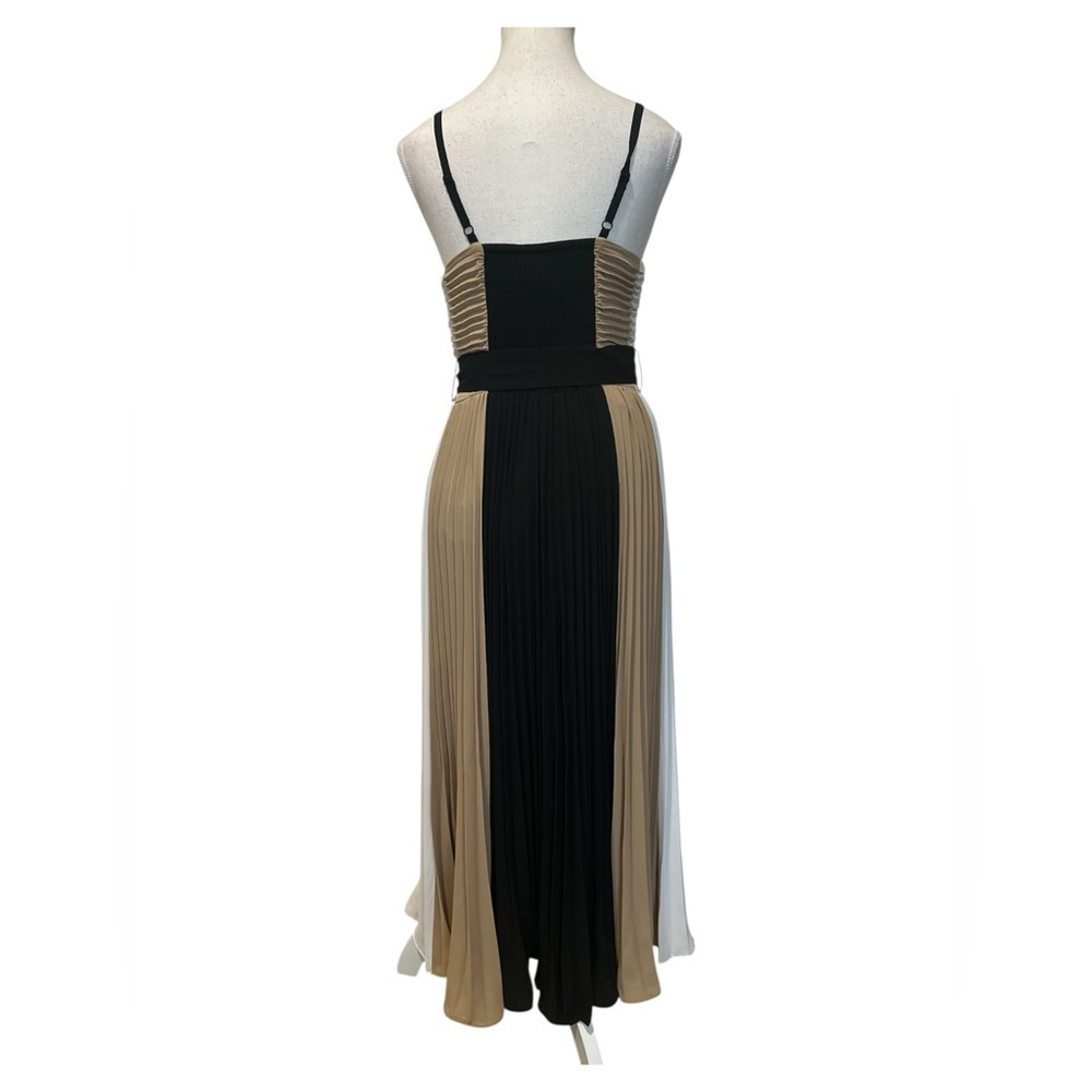 White House Black Market Colorblock Pleated Midi Dress Size 2 NWT - Picture 9 of 13